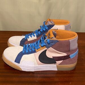 Nike SB Zoom Blazer Mid Premium Mosaic Brown Beige DA8854-600 Mens 8.5